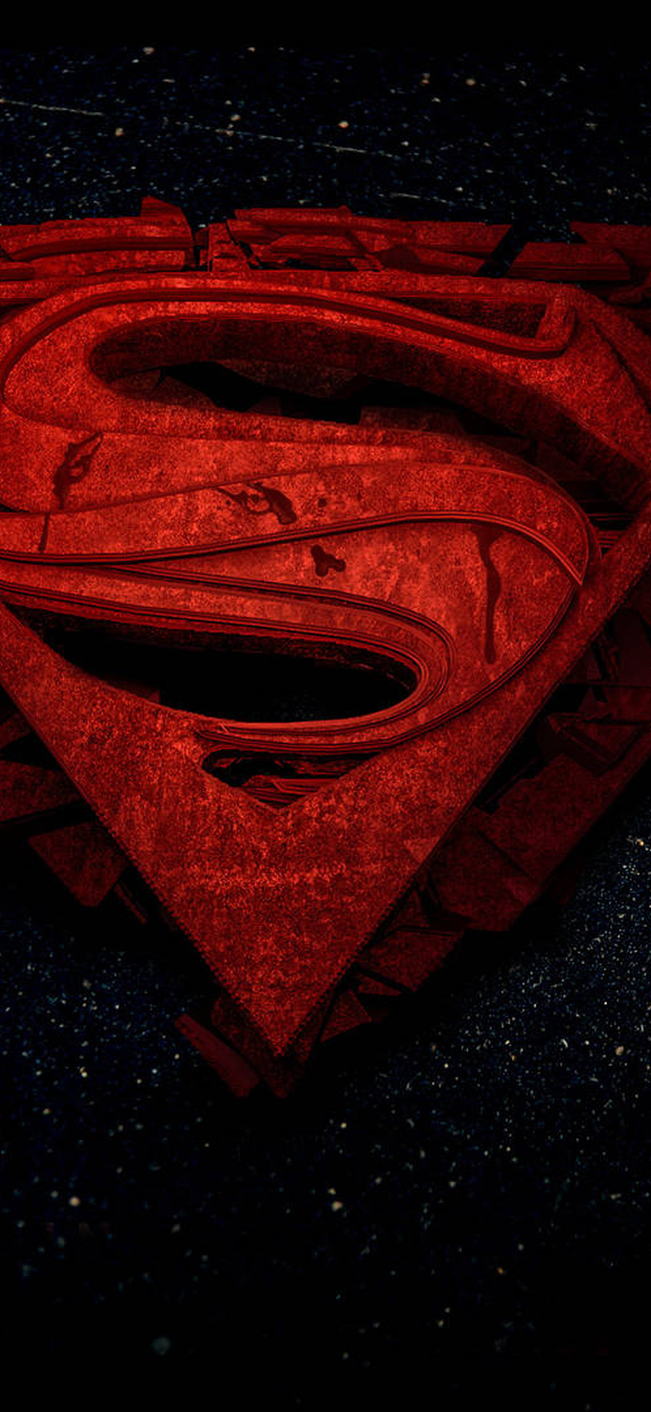 Broken 3D Red Superman Logo