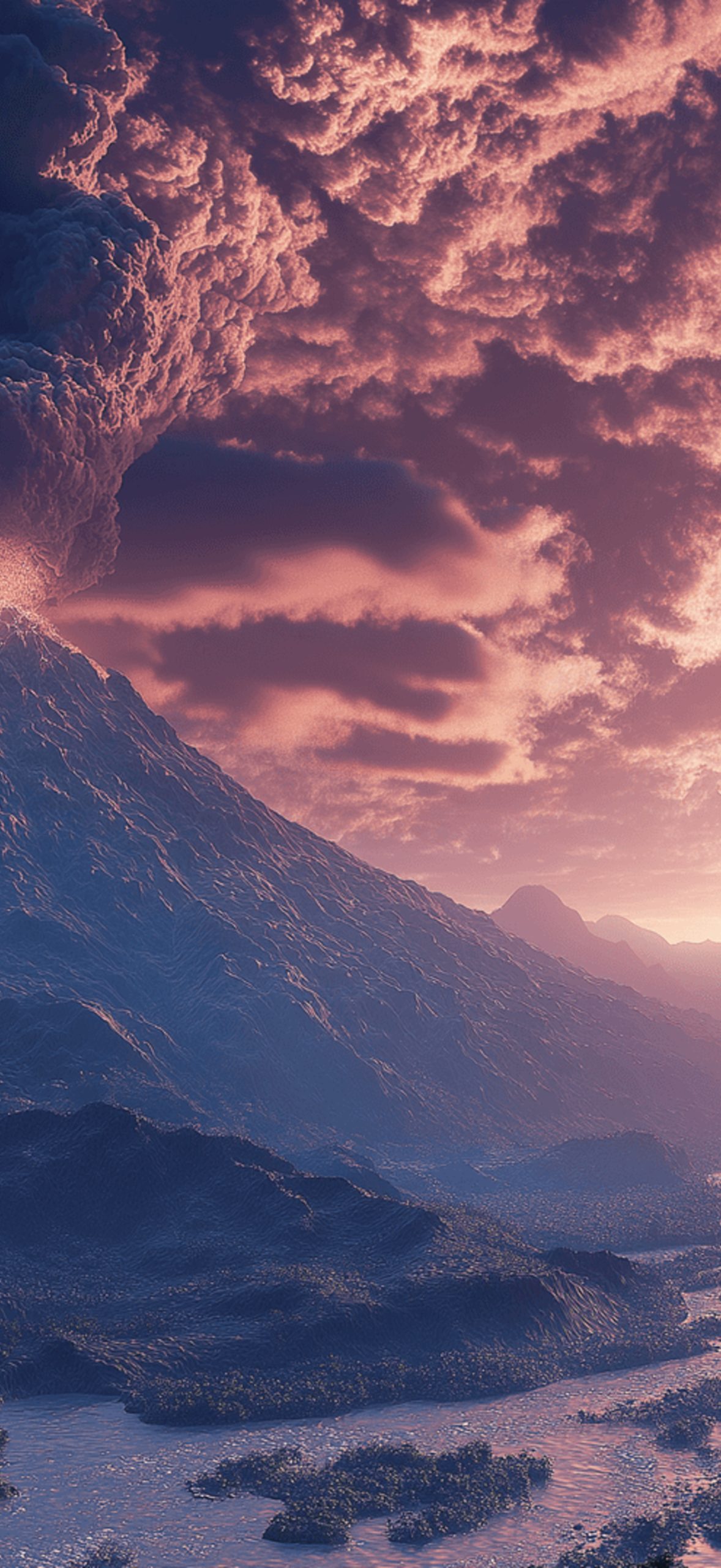 Fiery Volcanic Eruption