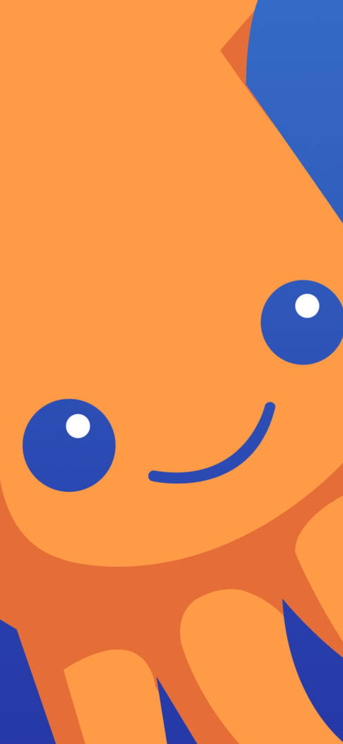 crop_16|Orange Calamari iPhone 17 Wallpaper