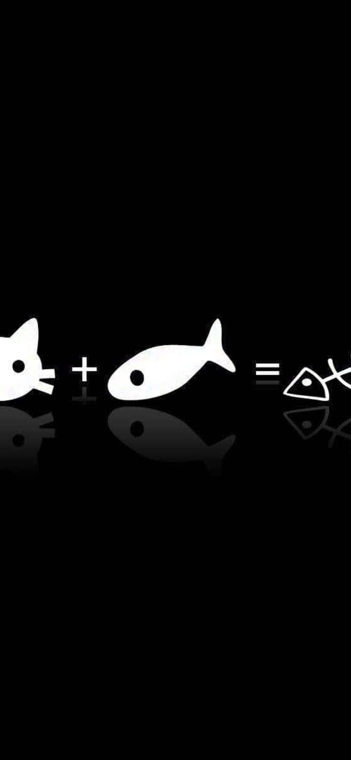 crop_22|Dark Cat Fishbone iPhone 17 Wallpaper