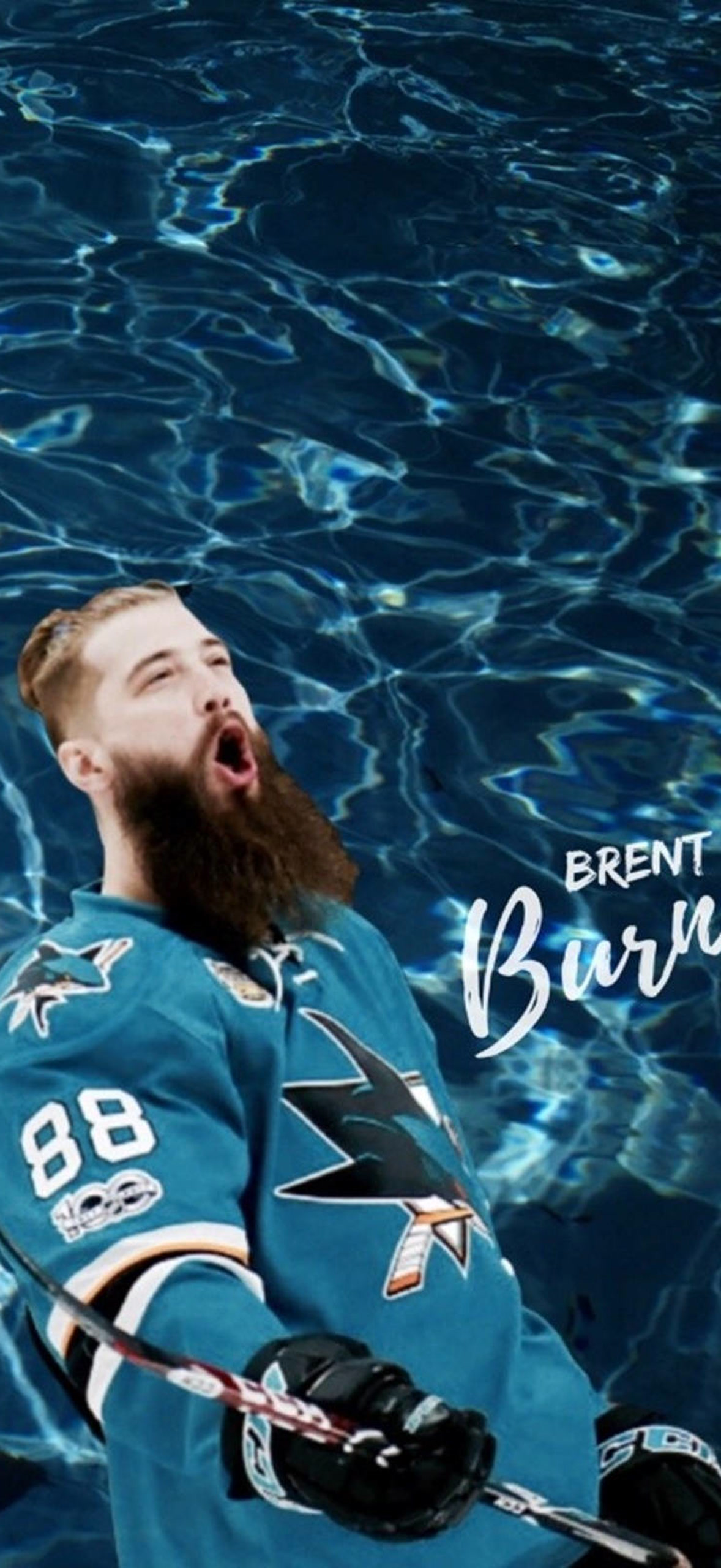 Brent Burns Exuberantly Celebrating with Endless Joy