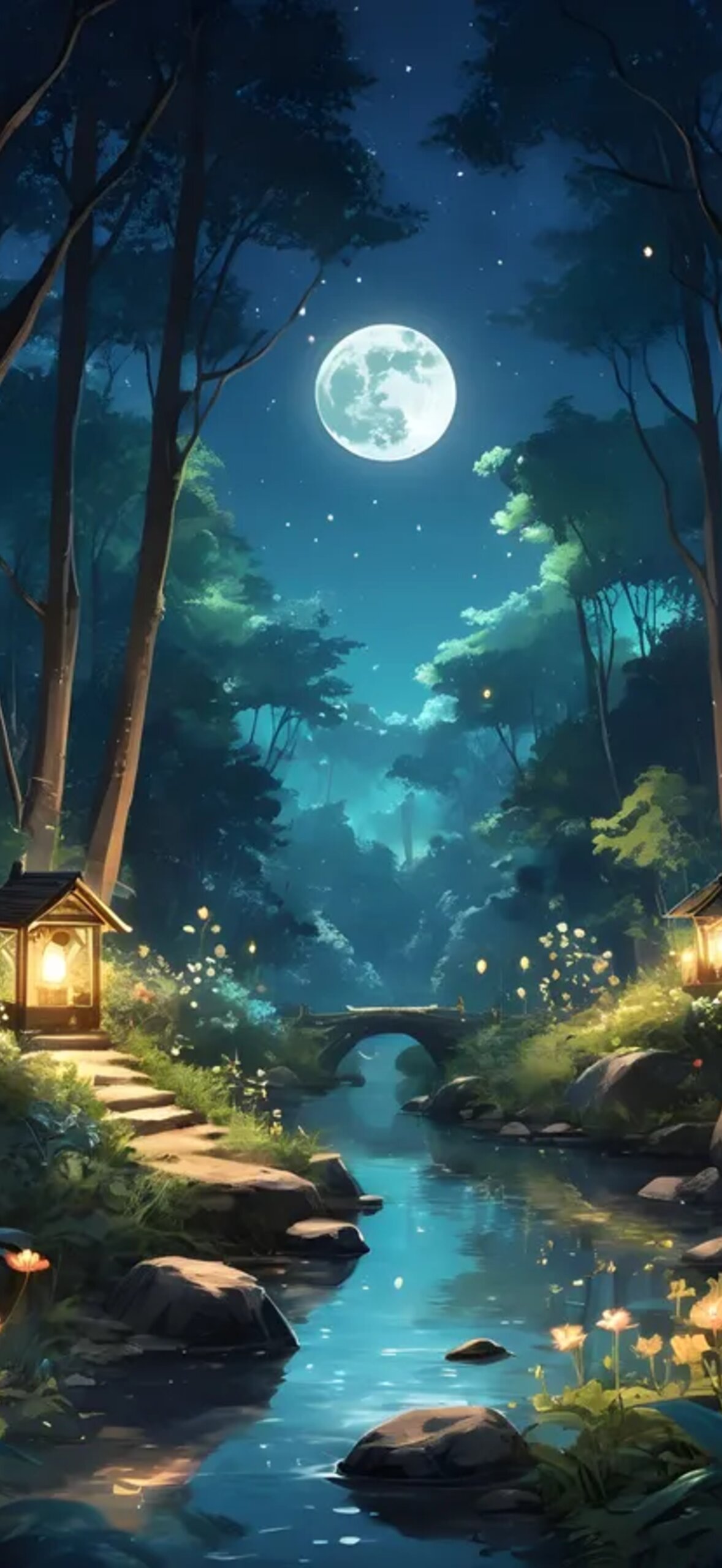 Moonlit Forest River Ws354Wbseuiwdbie.Jpg