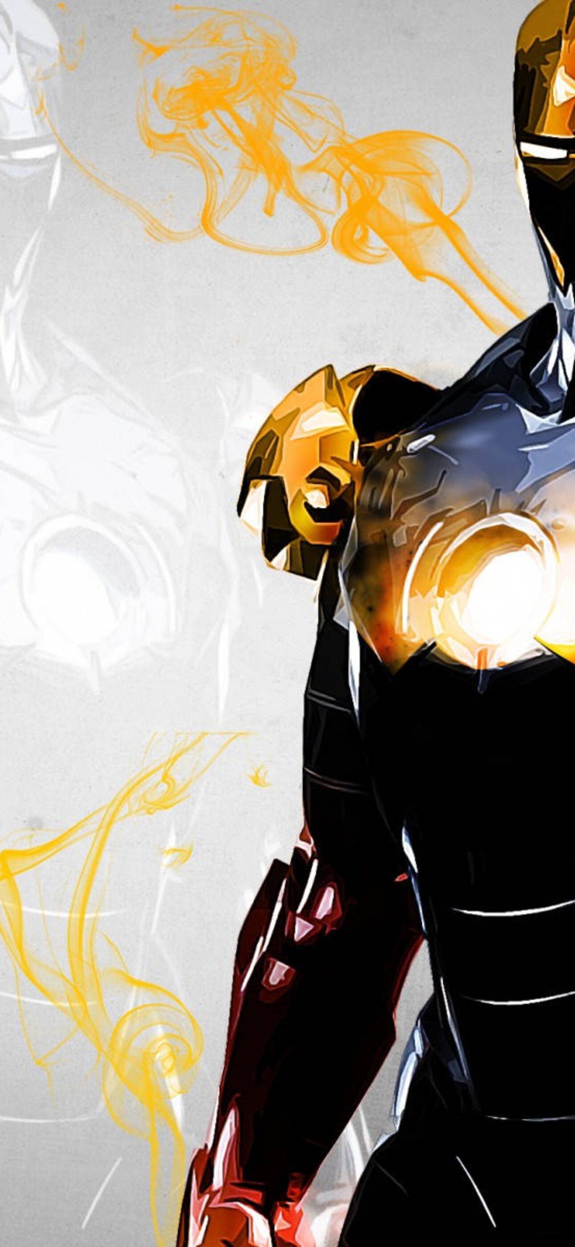 Yellow Smokes Iron Man Superhero